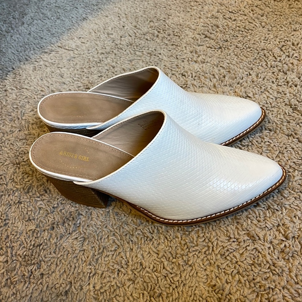 White bootie sandals